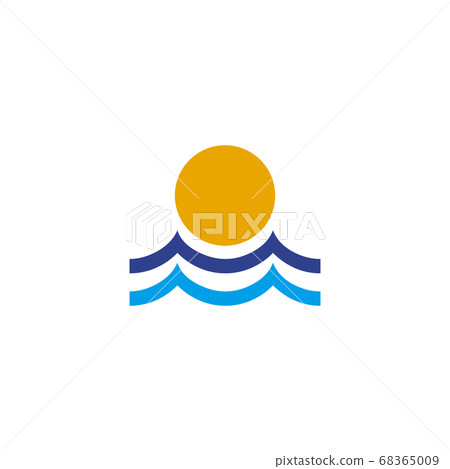 Wave icon logo design vector template - Stock Illustration [68365009 ...