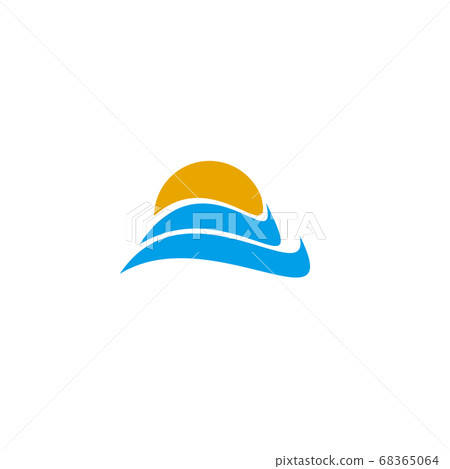 Wave icon logo design vector template - Stock Illustration [68365064 ...