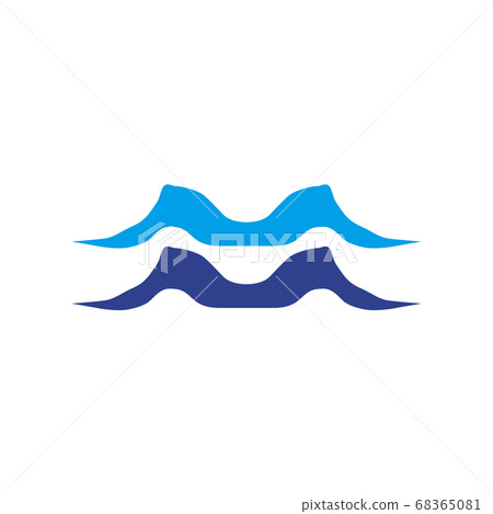 Wave icon logo design vector template - Stock Illustration [68365081 ...