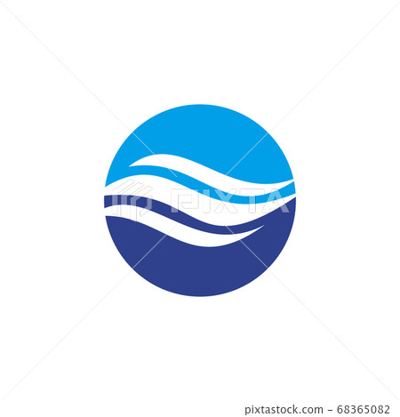 Wave icon logo design vector template - Stock Illustration [68365082 ...
