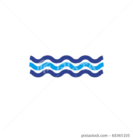 Wave icon logo design vector template - Stock Illustration [68365105 ...