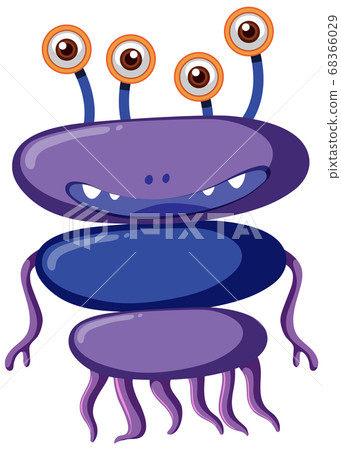 Monster cartoon character on white background Monster cartoon character on white background 68366029