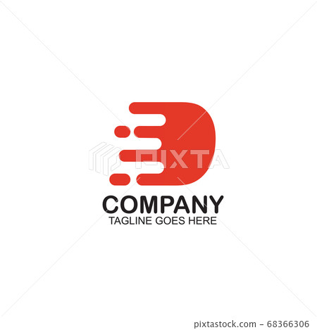 D Motion letter logo design vector template - Stock Illustration ...