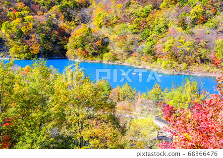From Inaburase Seseragi Park in autumn Okushima Lake 1 From Inaburase Seseragi Park in autumn Okushima Lake 1 68366476