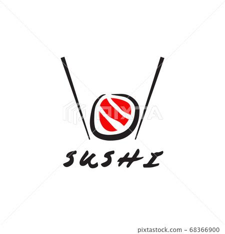 Sushi restaurant logo design vector template 68366900