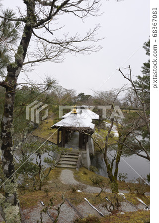 Shugakuin皇宮別墅Jokyu皇宮Chitosebashi snowscape Shugakuin皇宮別墅Jokyu皇宮Chitosebashi snowscape 68367081