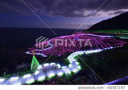 White rice Senmaida illuminations (Wajima City) White rice Senmaida illuminations (Wajima City) 68367147