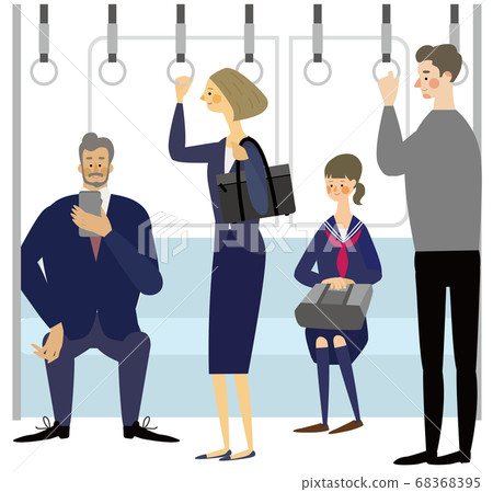 人的例證火車的 68368395