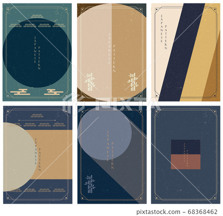 Geometric background with Japanese frame vector. Geometric background with Japanese frame vector. 68368462