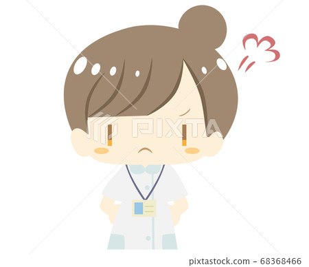 Illustration that a cute nurse gets angry Illustration that a cute nurse gets angry 68368466