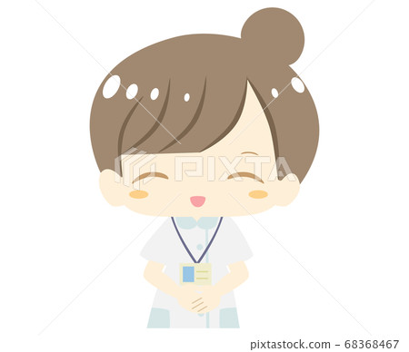 Illustration of a cute nurse smiling Illustration of a cute nurse smiling 68368467