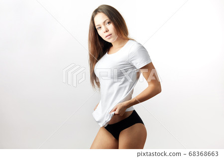 hotness and sexiness concept. beautiful model loooking at the camera 68368663