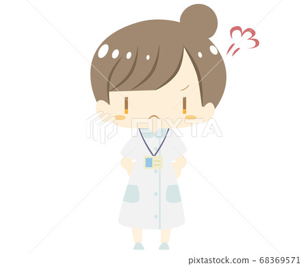 Illustration that cute nurse gets angry Illustration that cute nurse gets angry 68369571
