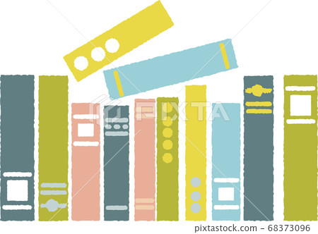 12 books lined up 12 books lined up 68373096