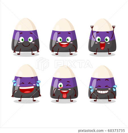 Cartoon character of blue candy corn with smile expression Cartoon character of blue candy corn with smile expression 68373735