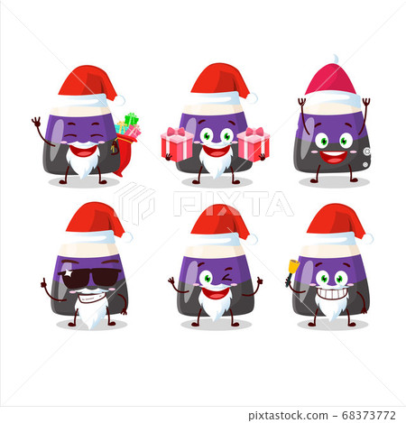 Santa Claus emoticons with blue candy corn cartoon character Santa Claus emoticons with blue candy corn cartoon character 68373772