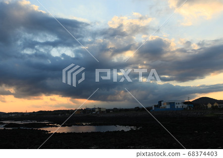 Sunset in jeju 68374403