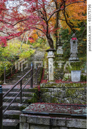 Hase-dera Temple in Nara, Arashi-no-zaka seen from the corridor Hase-dera Temple in Nara, Arashi-no-zaka seen from the corridor 68375796