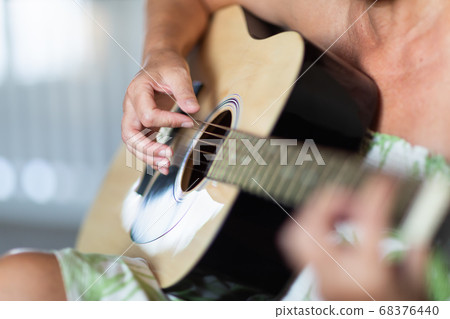 Woman Playing Guitar Abstract Woman Playing Guitar Abstract 68376440