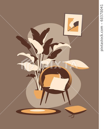 cute interior of a cozy room 68378041