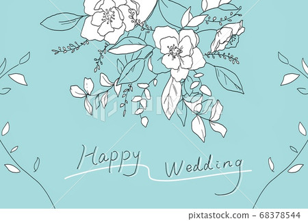 簡約花藝迎賓板 68378544