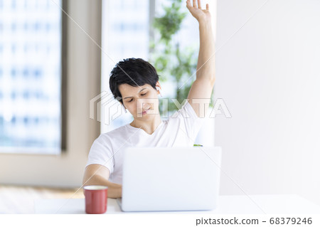 Telework young business man Telework young business man 68379246