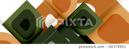Set of vector modern geometric abstract backgrounds with repeating abstract round shapes patterns and shadow effects Set of vector modern geometric abstract backgrounds with repeating abstract round shapes patterns and shadow effects 68379901