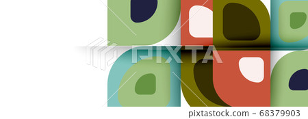 Set of vector modern geometric abstract backgrounds with repeating abstract round shapes patterns and shadow effects Set of vector modern geometric abstract backgrounds with repeating abstract round shapes patterns and shadow effects 68379903