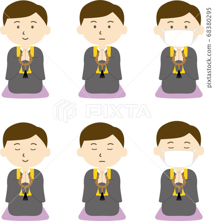 Buddhist monk's hand sitting straight hair Buddhist monk's hand sitting straight hair 68380295