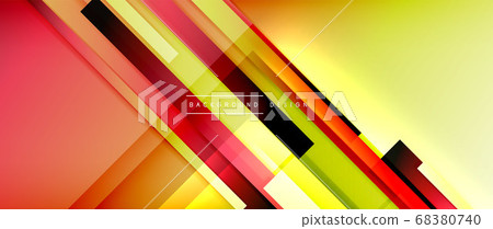 Dynamic lines on fluid color gradient. Trendy geometric abstract background for your text, logo or graphics 68380740