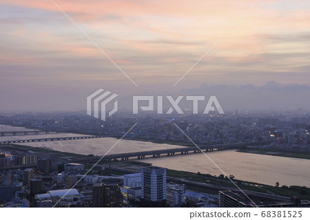 Evening view from Umeda sky building 68381525