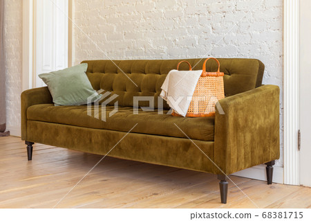 Comfortable sofa in cozy living room 68381715