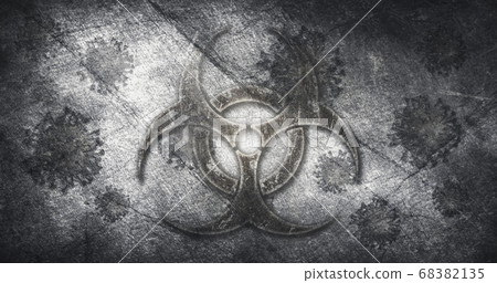 Coronavirus outbreak pandemic. Grunge, destroyed background with Ncov-19 bacteria 3D illustration Coronavirus outbreak pandemic. Grunge, destroyed background with Ncov-19 bacteria 3D illustration 68382135