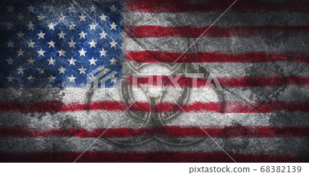 Coronavirus outbreak pandemic all over United States of America 3D illsutration Coronavirus outbreak pandemic all over United States of America 3D illsutration 68382139
