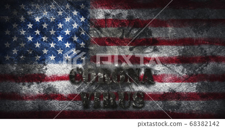 CCoronavirus outbreak pandemic all over United States of America 3D illsutration CCoronavirus outbreak pandemic all over United States of America 3D illsutration 68382142