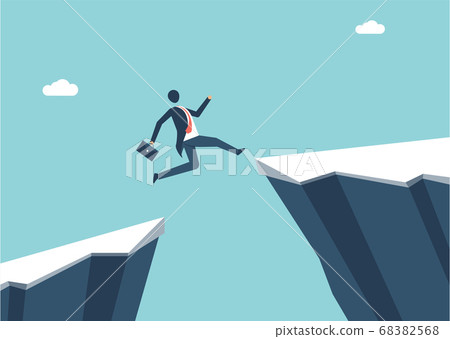 Businessman jump between start years. vector design. Businessman jump between start years. vector design. 68382568