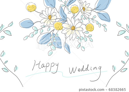 簡約花藝迎賓板 68382665