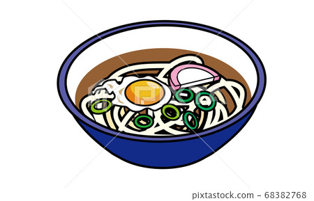 Warm Tsukimi Udon served in a bowl 68382768