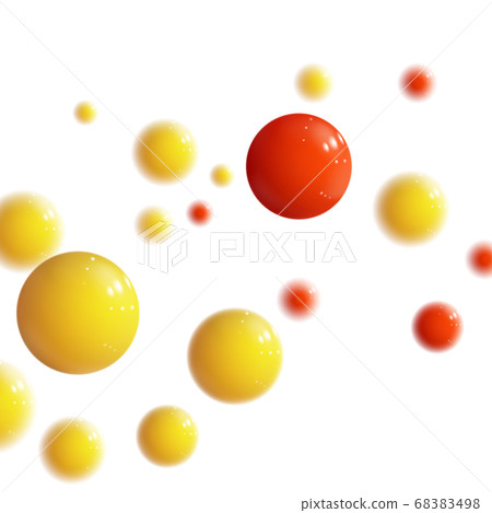 Realistic colored spheres. Plastic bubbles. Glossy balls Realistic colored spheres. Plastic bubbles. Glossy balls 68383498