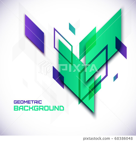 Geometric 3D abstract background 68386048