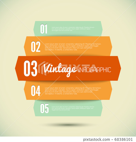 Vintage template for your infographic 68386101
