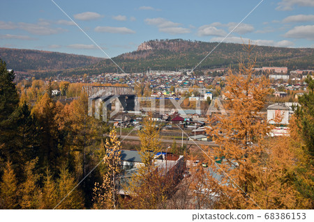 Views of the bridge and the district "Rechniki" Ust-Kut 68386153