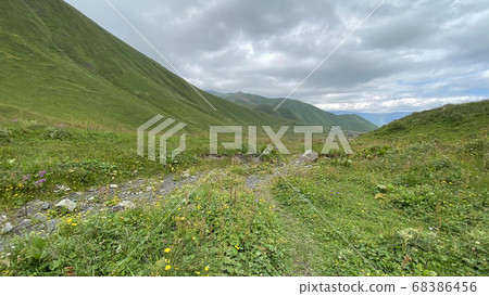 Travel to the mountainous region of Georgia 68386456