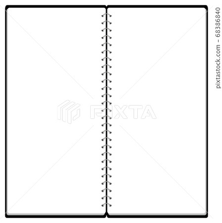 Sketchbook Ring note frame illustration * 2 pages of A4 tri-fold size vector Sketchbook Ring note frame illustration * 2 pages of A4 tri-fold size vector 68386840