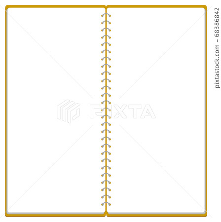 Sketchbook Ring note frame illustration * 2 pages of A4 tri-fold size vector 68386842