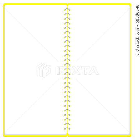 寫生簿環筆記框架圖* 2頁A4三折尺寸矢量 68386848