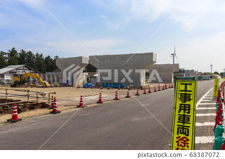 Construction site_San'in road construction work pier Construction site_San'in road construction work pier 68387072