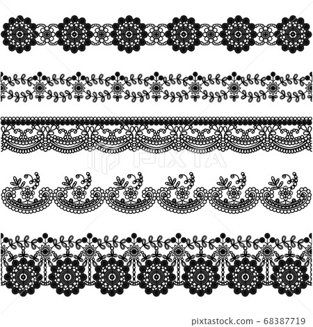 Lace pattern material set 68387719