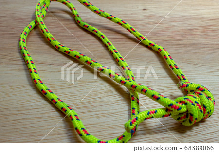 String loop, or cordelette, made of 6mm nylon cord used as backup during abseil and rappel 68389066