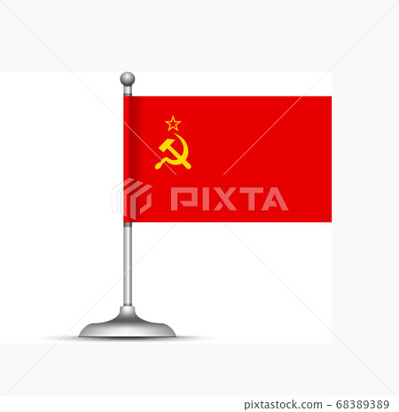 Flag of the USSR. Vector soviet union flag on white Flag of the USSR. Vector soviet union flag on white 68389389